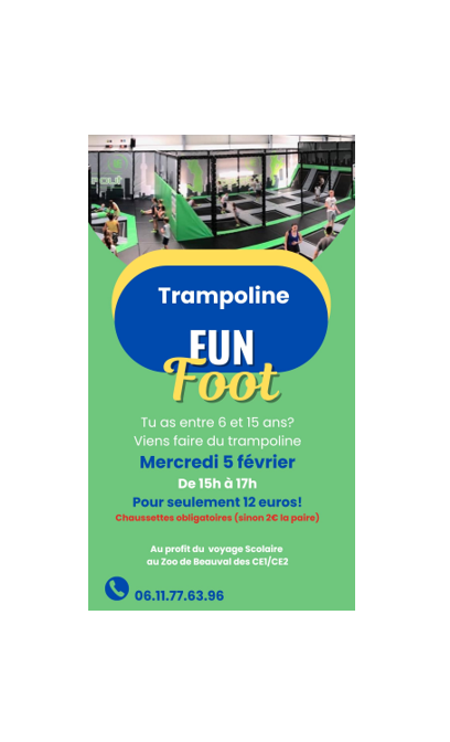 EVENEMENT – Trampoline FUN FOOT –