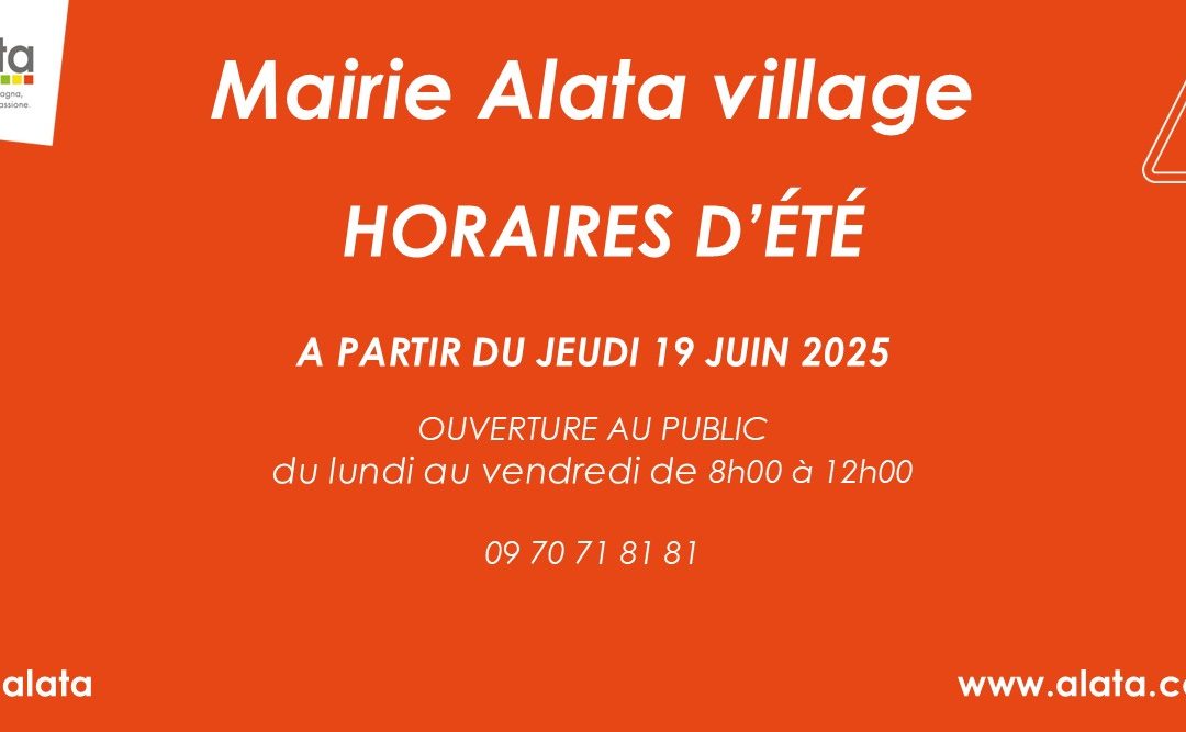 MAIRIE ALATA VILLAGE – ACCUEIL DU PUBLIC