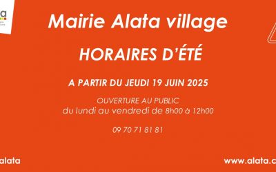 MAIRIE ALATA VILLAGE – ACCUEIL DU PUBLIC