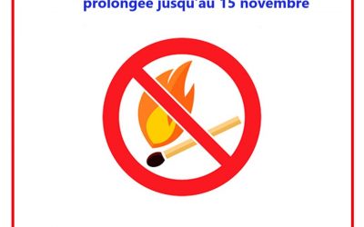 PROLONGATION DE L’INTERDICTION DE L’EMPLOI DU FEU