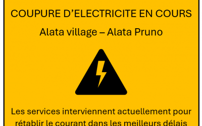 INCIDENT – COUPURE D’ELECTRICITE EN COURS