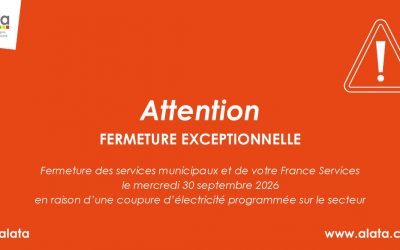 Fermeture exceptionnelle